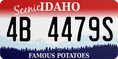 ID license plate 4B4479S