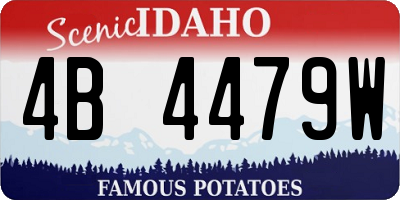 ID license plate 4B4479W