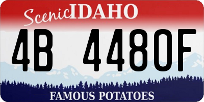 ID license plate 4B4480F