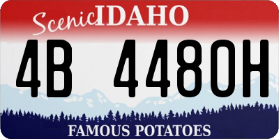 ID license plate 4B4480H