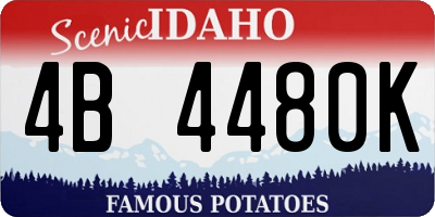 ID license plate 4B4480K