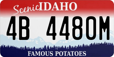 ID license plate 4B4480M