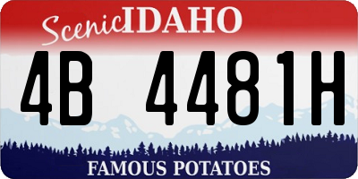ID license plate 4B4481H