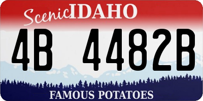 ID license plate 4B4482B