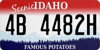 ID license plate 4B4482H
