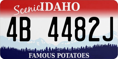 ID license plate 4B4482J