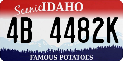 ID license plate 4B4482K