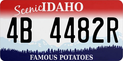 ID license plate 4B4482R