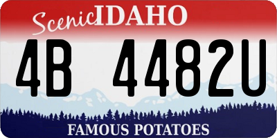 ID license plate 4B4482U