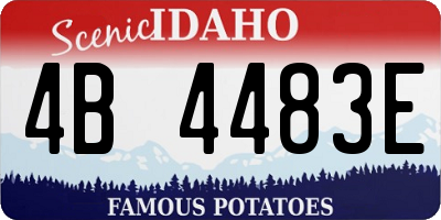 ID license plate 4B4483E