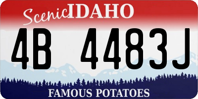 ID license plate 4B4483J