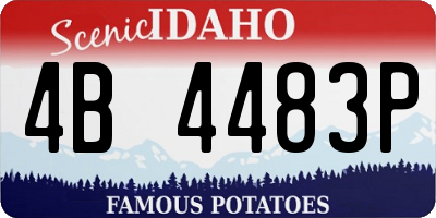 ID license plate 4B4483P