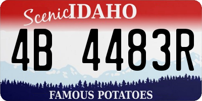 ID license plate 4B4483R