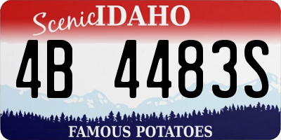 ID license plate 4B4483S