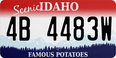 ID license plate 4B4483W