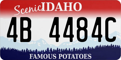 ID license plate 4B4484C