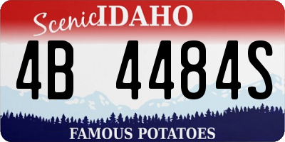 ID license plate 4B4484S