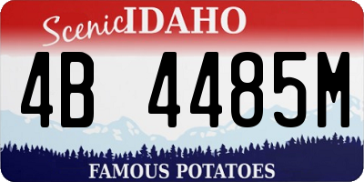 ID license plate 4B4485M