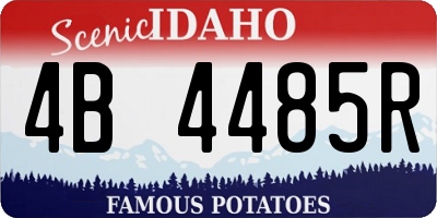 ID license plate 4B4485R