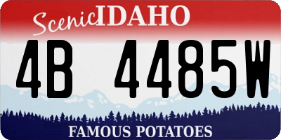 ID license plate 4B4485W