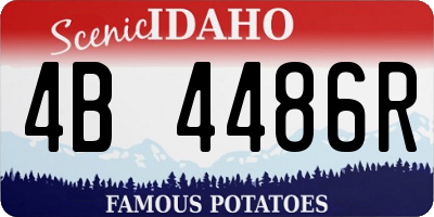 ID license plate 4B4486R