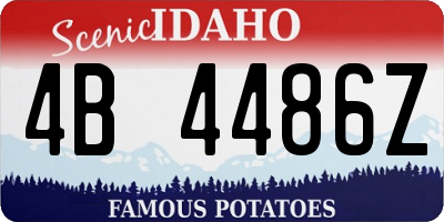 ID license plate 4B4486Z