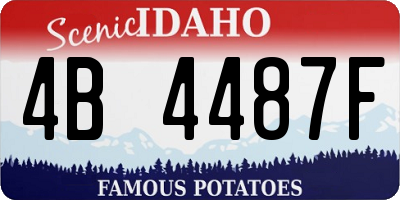 ID license plate 4B4487F