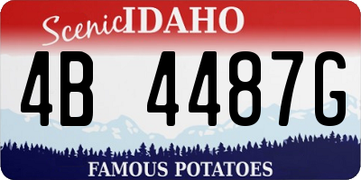 ID license plate 4B4487G