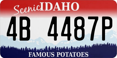 ID license plate 4B4487P