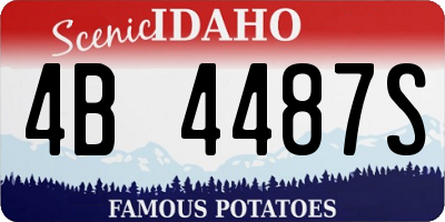 ID license plate 4B4487S