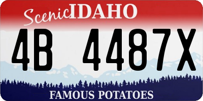 ID license plate 4B4487X
