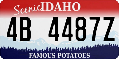 ID license plate 4B4487Z