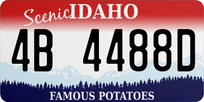 ID license plate 4B4488D