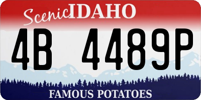 ID license plate 4B4489P
