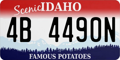 ID license plate 4B4490N