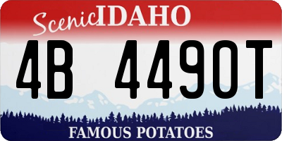 ID license plate 4B4490T
