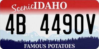 ID license plate 4B4490V