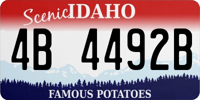 ID license plate 4B4492B