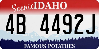 ID license plate 4B4492J