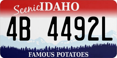 ID license plate 4B4492L