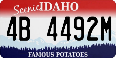 ID license plate 4B4492M