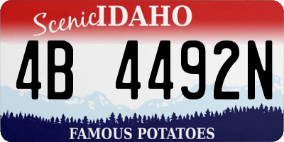 ID license plate 4B4492N