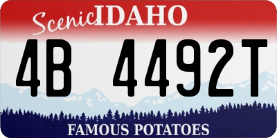 ID license plate 4B4492T