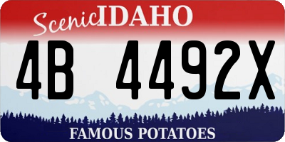 ID license plate 4B4492X