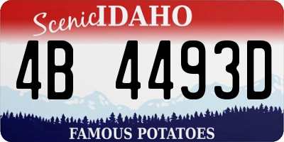 ID license plate 4B4493D