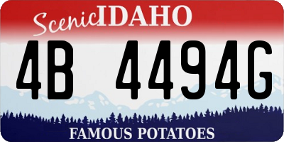 ID license plate 4B4494G