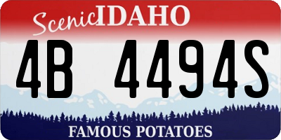 ID license plate 4B4494S