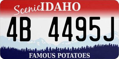 ID license plate 4B4495J
