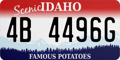 ID license plate 4B4496G