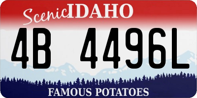 ID license plate 4B4496L